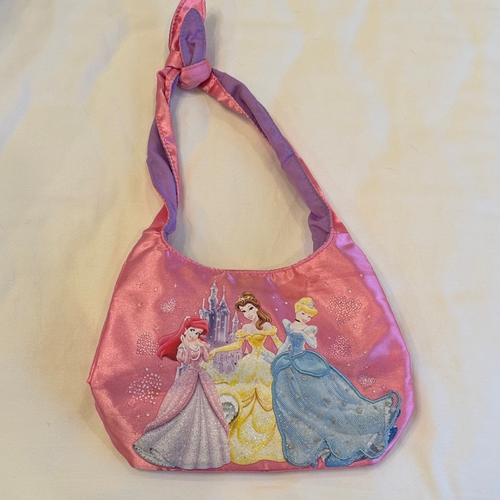 Disney Pink and Purple Satin Princess Shoulder Bag
